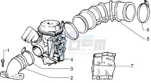 ET4 125 drawing Carburettor inlet