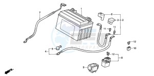 CBR600F4 drawing BATTERY (1)