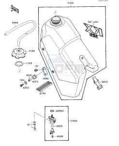 KX 125 F [KX125] (F1) [KX125] drawing FUEL TANK