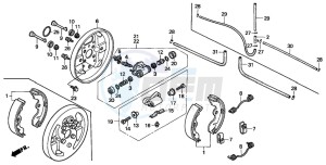 TRX300 FOURTRAX 300 drawing FRONT BRAKE PANEL (TRX300)