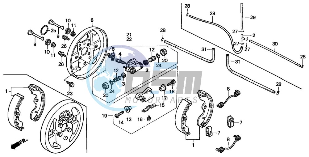 FRONT BRAKE PANEL (TRX300)