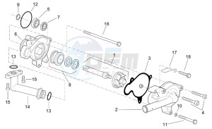 Leonardo 250 (eng. Yamaha) drawing Water pump