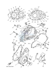 YFM700R YFM7RB RAPTOR 700R (1ASE 1ASF 1ASD) drawing CRANKCASE COVER 1