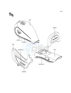 EN 500 A [VULCAN 500] (A1-D5) [VULCAN 500] drawing DECALS-- EN500-A1- --- RED- -