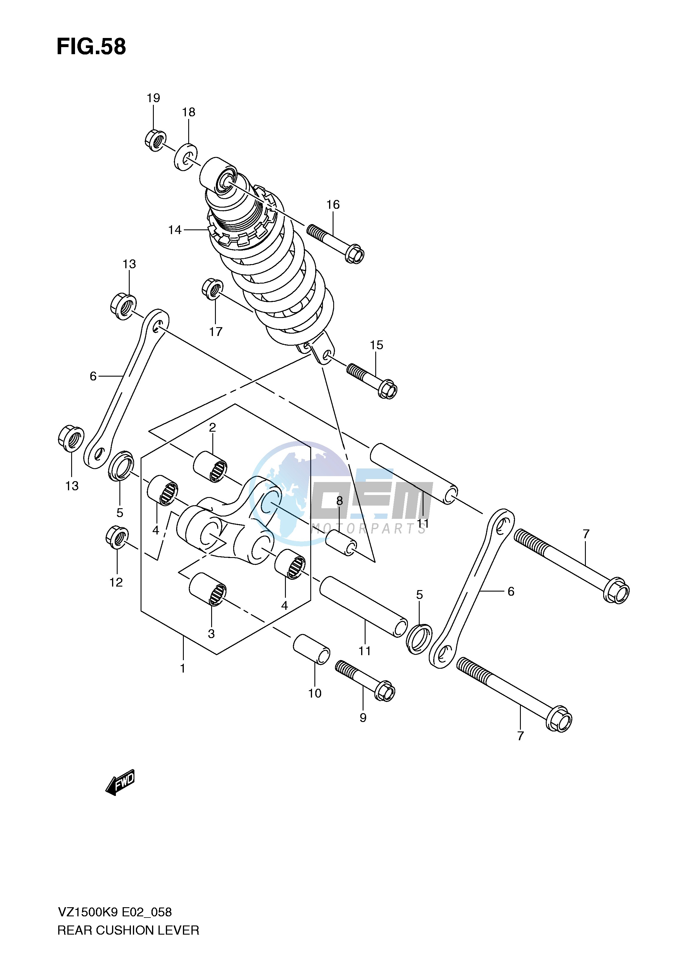 REAR CUSHION LEVER