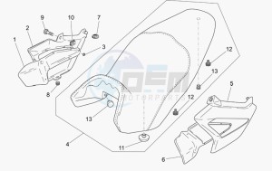 Breva 750 IE IE drawing Saddle-central bod