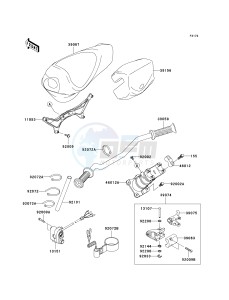 JT 1500 A [STX-15F] (A6F-A9F) A6F drawing HANDLEBAR