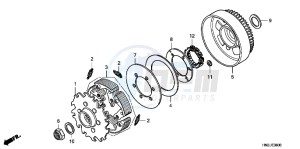 TRX500FAB drawing CLUTCH