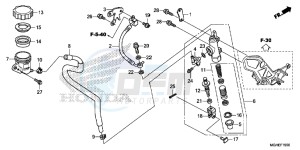 VFR1200XE CrossTourer - VFR1200X 2ED - (2ED) drawing RR. BRAKE MASTER CYLINDER