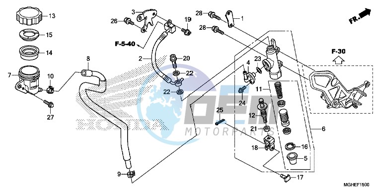 RR. BRAKE MASTER CYLINDER