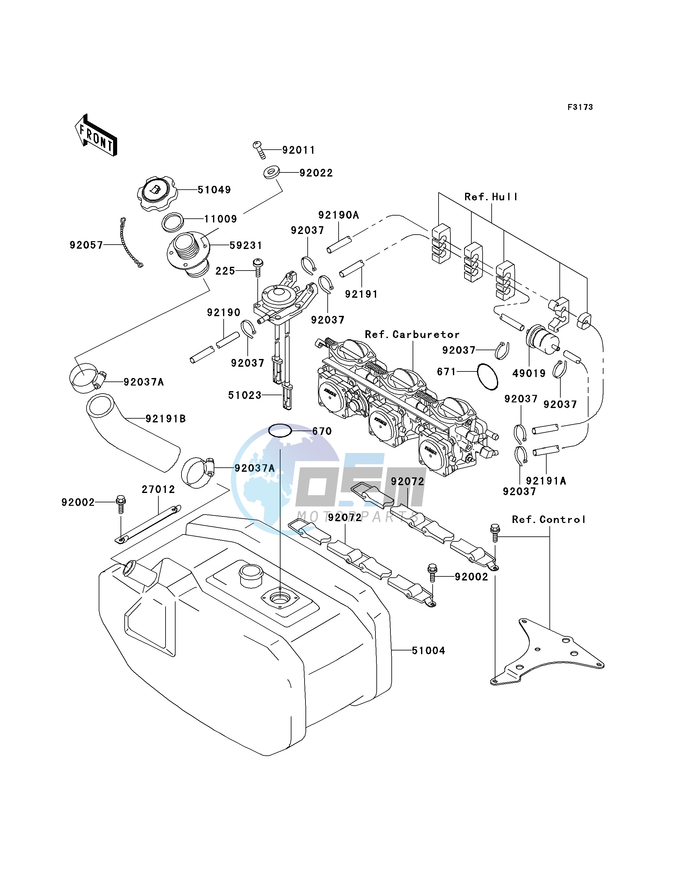 FUEL TANK-- JH1100-A1- -