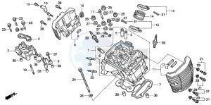 VT750DC BLACK WIDOW drawing FRONT CYLINDER HEAD