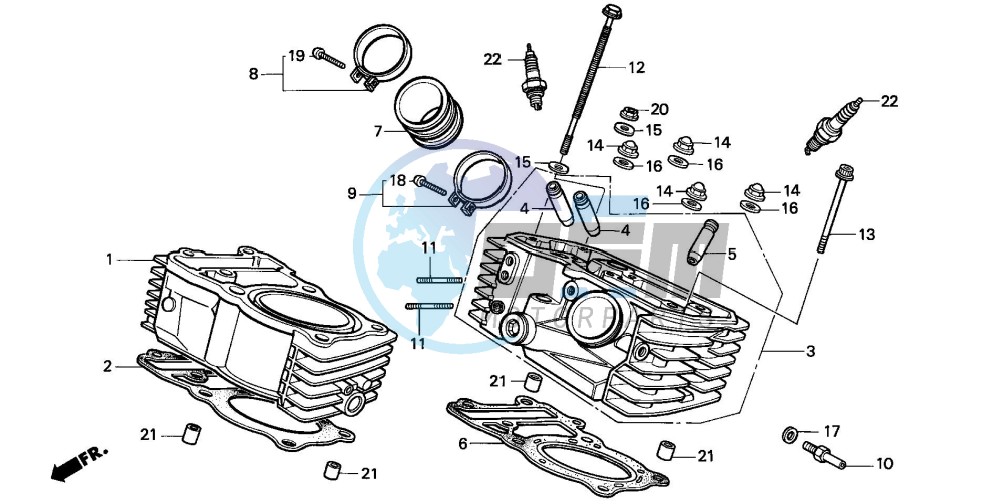 CYLINDER/CYLINDER HEAD (REAR)