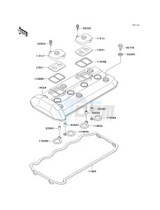 ZX 1100 D [NINJA ZX-11] (D4-D6) [NINJA ZX-11] drawing CYLINDER HEAD COVER