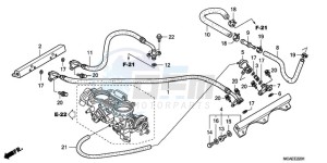 GL18009 UK - (E / AB MKH NAV) drawing THROTTLE BODY (TUBING)