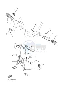 PW50 (2SAE) drawing STAND & FOOTREST