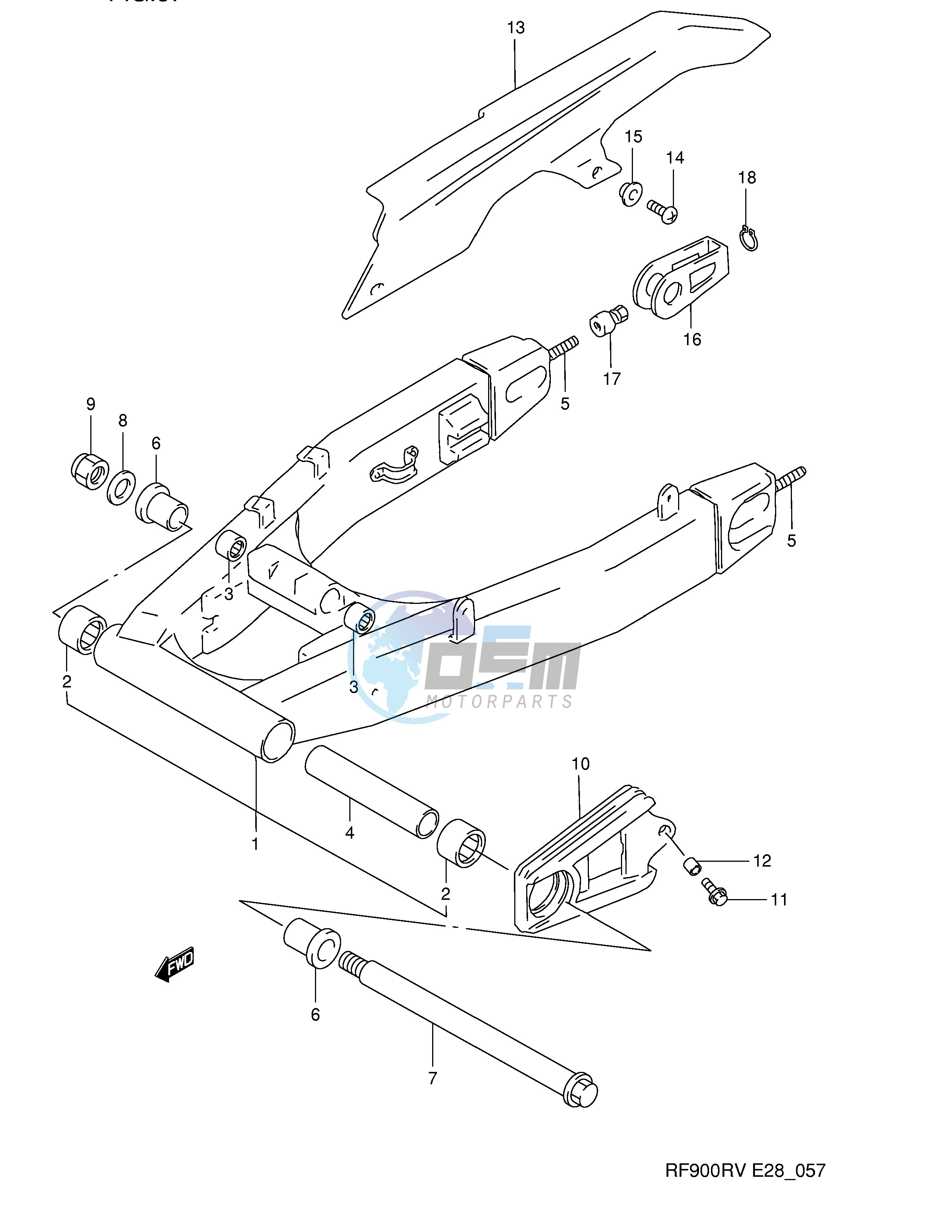 REAR SWINGING ARM (MODEL R S)