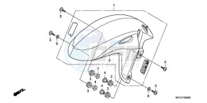 CB600F9 UK - (E / MKH) drawing FRONT FENDER