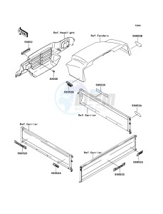 MULE 3010 DIESEL 4x4 KAF950B7F EU drawing Decals