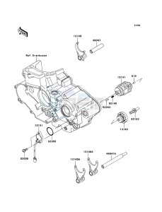 KX450F KX450D8F EU drawing Gear Change Drum/Shift Fork(s)