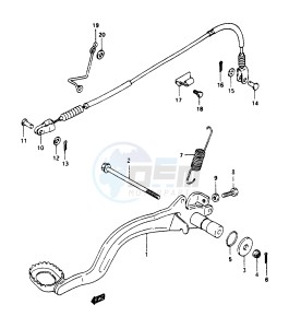 LT-F250 1997 drawing REAR BRAKE