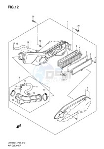 UH125 BURGMAN EU drawing AIR CLEANER