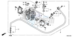 TRX680FAF TRX680 Europe Direct - (ED) drawing THROTTLE BODY