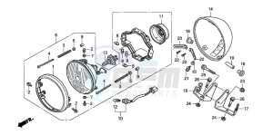 VT750C2 VT750C2 drawing HEADLIGHT (E,EK)