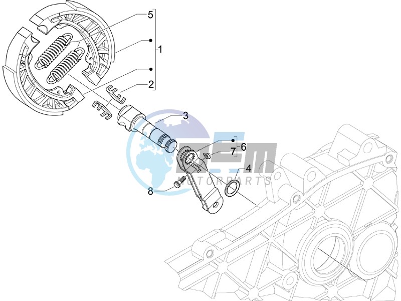 Rear brake - Brake jaw