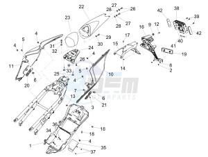 RSV4 1100 RACING FACTORY E4 ABS (NAFTA) drawing Rear body