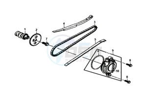 ORBIT III 50 45KMH (L8) EU drawing CHAIN / CHAIN TENSIONER  / CHAIN GUIDE