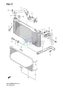 GSX1300BK (E2) drawing OIL COOLER