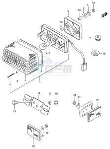 GS125 (E1) drawing REAR COMBINATION LAMP