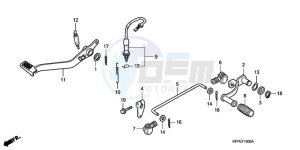 CBR125RW9 France - (F / CMF) drawing PEDAL