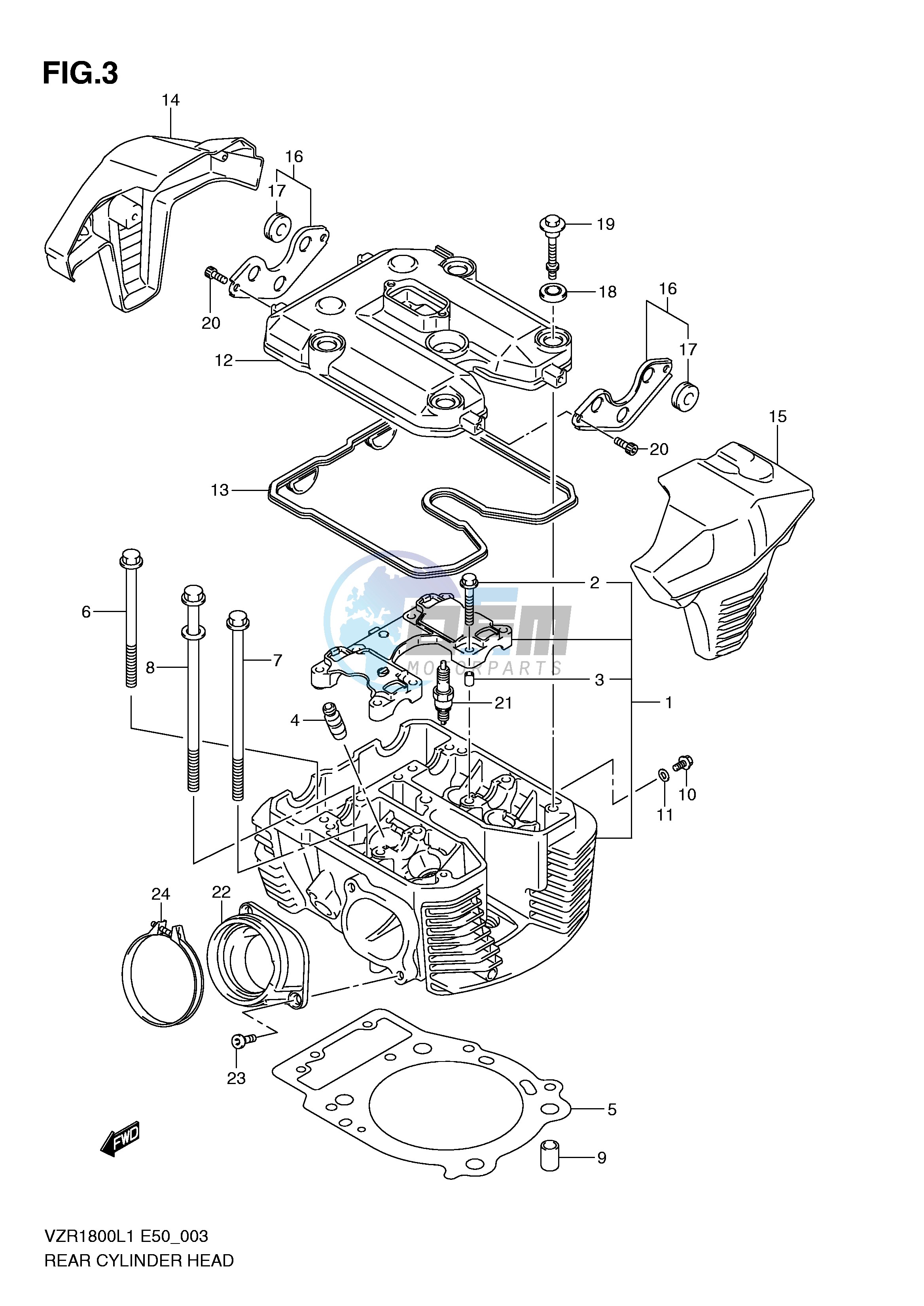 REAR CYLINDER HEAD