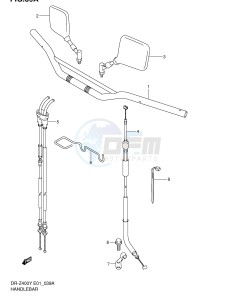 DR-Z400 (E1) drawing HANDLEBAR (DR-Z400E E24)