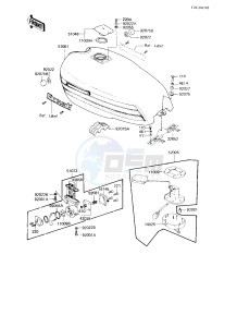 KZ 750 L [L3] drawing FUEL TANK