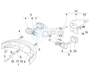 Nexus 125 ie e3 drawing Tail light - Turn signal lamps