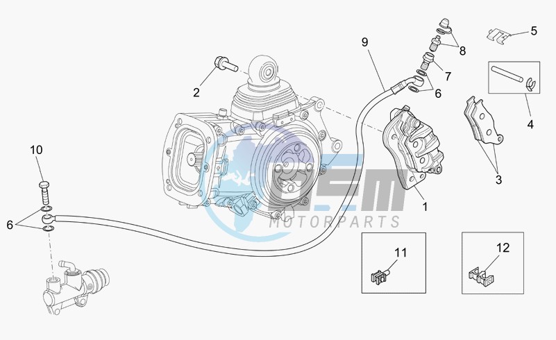 Rear brake caliper