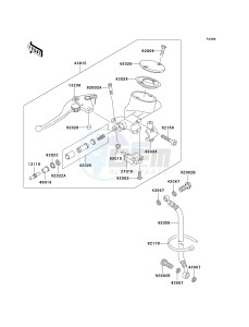 VN 1500 D[VULCAN 1500 CLASSIC] (D1-D2) [VULCAN 1500 CLASSIC] drawing CLUTCH MASTER CYLINDER