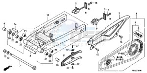 NC750SAF NC750S 4ED - (4ED) drawing SWING ARM