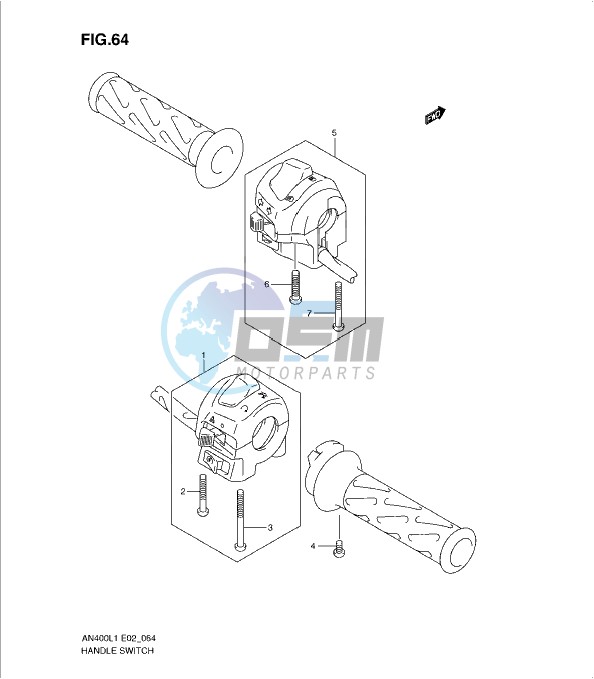 HANDLE SWITCH (AN400ZAL1 E19)