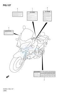 DL650 (E2) V-Strom drawing LABEL (DL650UEL1 E19)