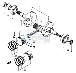 LT-F250 1997 drawing CRANKSHAFT