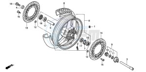 ST1100A drawing FRONT WHEEL (ST1100)