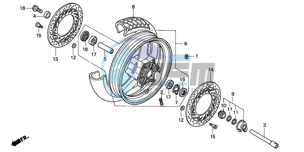 FRONT WHEEL (ST1100)