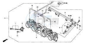 CB1300S CB1300SUPERBOLD'OR drawing THROTTLE BODY (ASSY.)