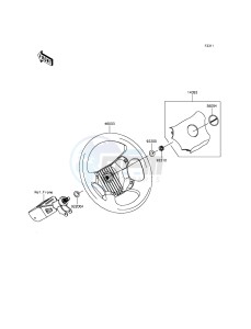 MULE PRO-DX KAF1000EGF EU drawing Steering Wheel