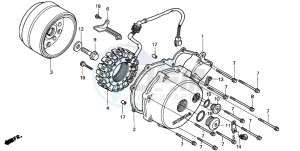 VT750C2 drawing LEFT CRANKCASE COVER/ GENERATOR