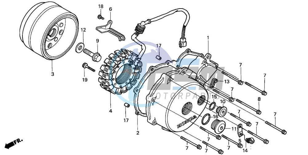 LEFT CRANKCASE COVER/ GENERATOR